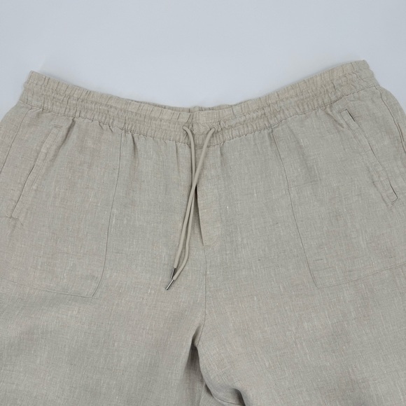 Athleta Retreat Linen High Rise Wide Leg Pant in Natural Undyed Size 3X NEW - Picture 9 of 13